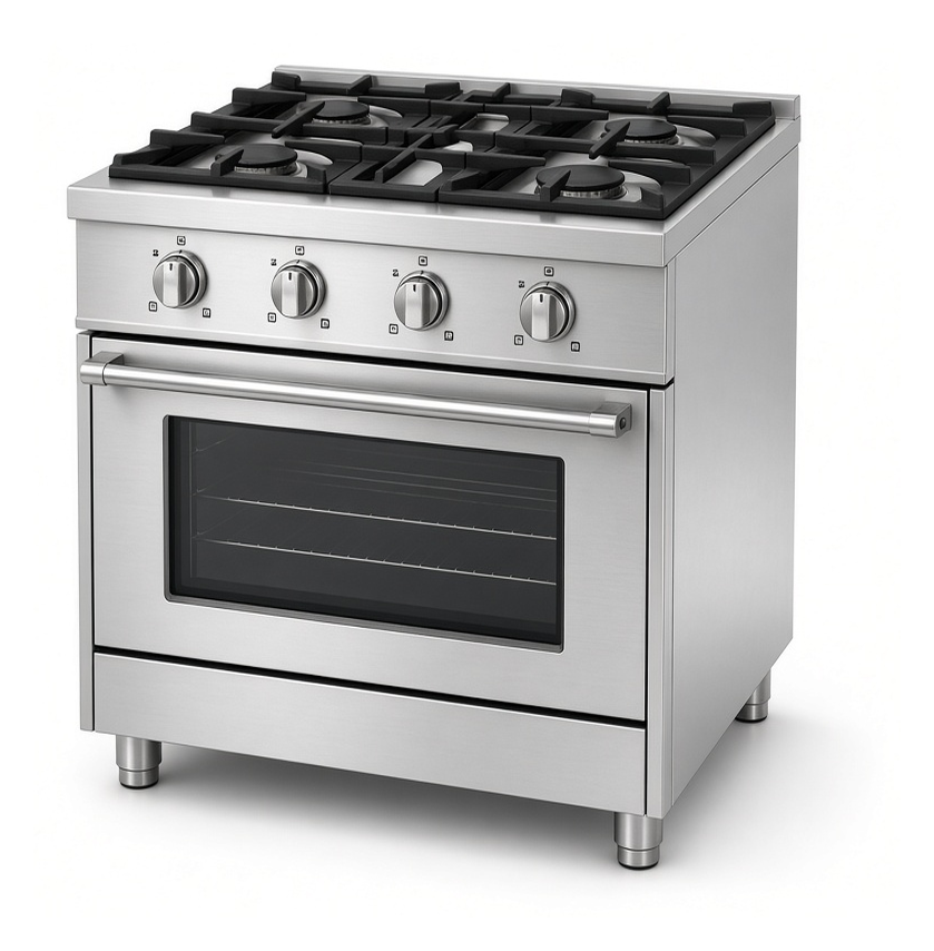 36-inch stainless steel gas range