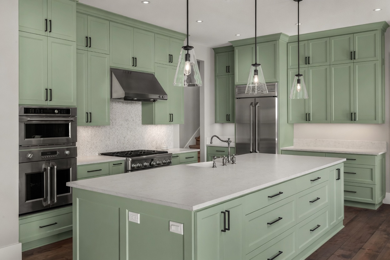 Same kitchen all green