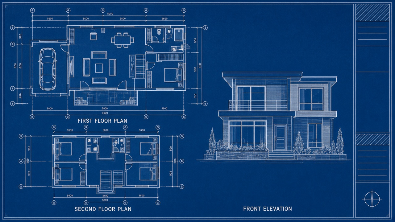 Blueprints of the selected home